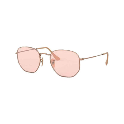 Lentes de sol Rb3548n 91310x Hexagonal Rosa Transparente Evolve