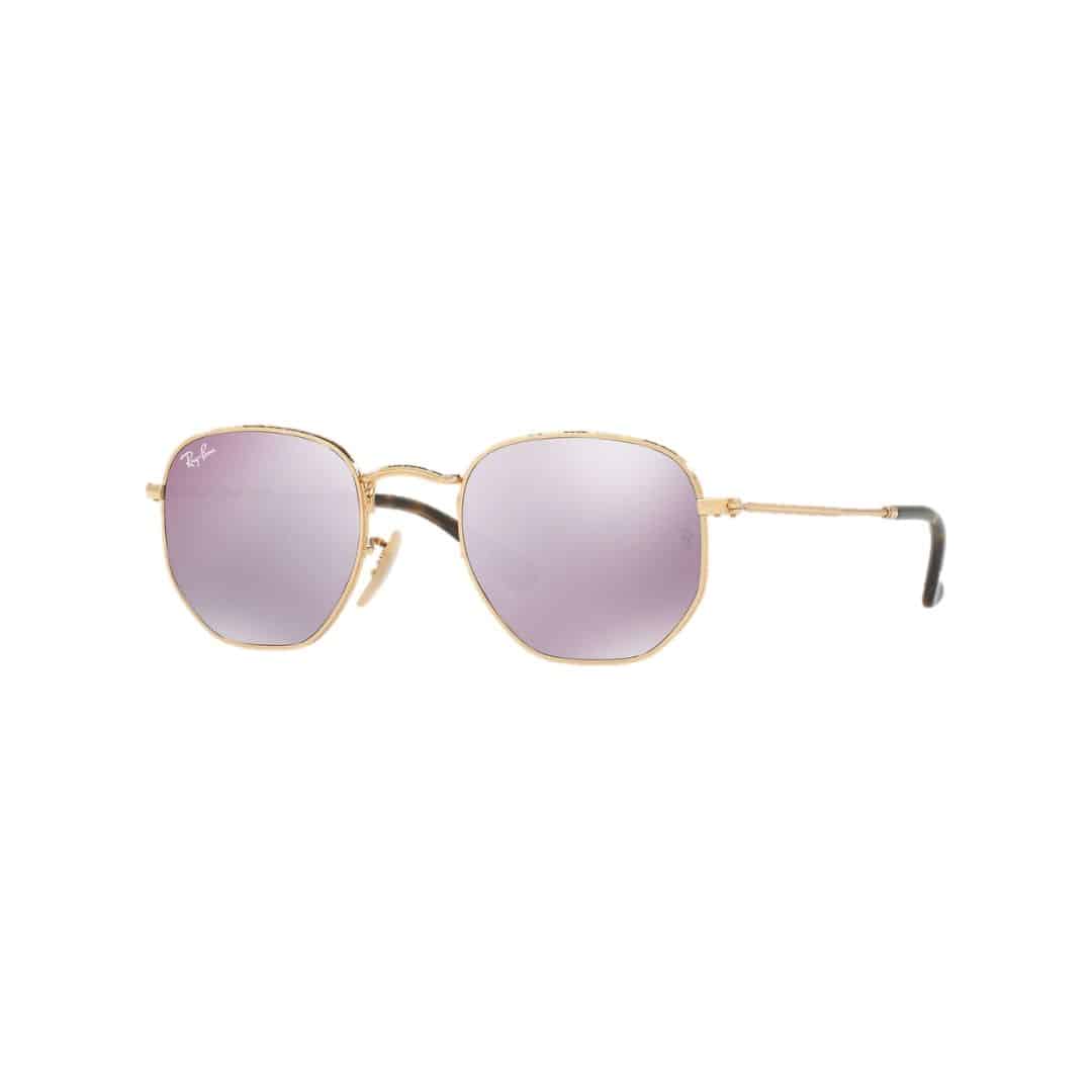 Lentes de sol Rb3548n 001/8o Hexagonal Flat Lila Espejo