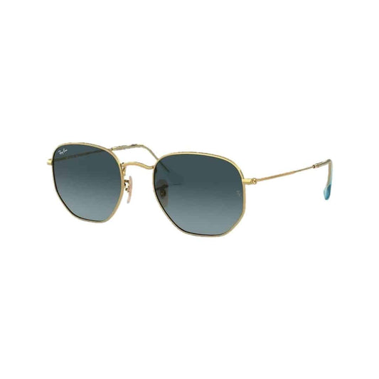 Lentes de sol Rb3548n 91233m Hexagonal Flat Azul Degradado Dorado