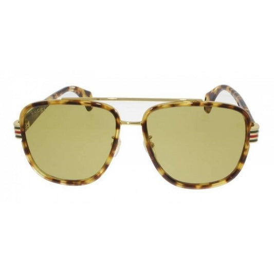 Lentes de sol GG0448S 005 Aviator Carey Cafe Ambar Acetato