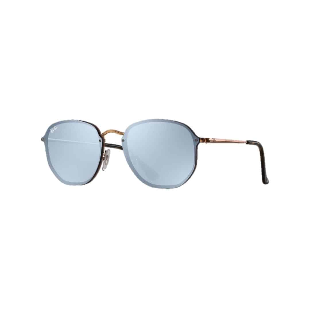 Lentes de sol Rb3579n 9035/1u Hexagonal Blaze Lila Espejo Bronce