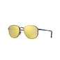 Lentes de sol Rb3579n 9038/7j Hexagonal Blaze Amarillo Espejo Azul
