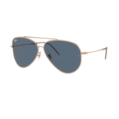 Lentes de sol RB0101S 92023A Aviator Reverse Blue Rose Gold