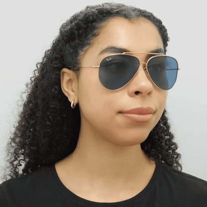 Lentes de sol RB0101S 92023A Aviator Reverse Blue Rose Gold - vista 2