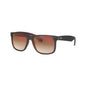 Lentes de sol Rb4165 714/s0 Justin Café Vino Degradado Espejo