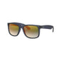 Lentes de sol Rb4165 6341t0 Justin Verde Espejo Degradado Azul