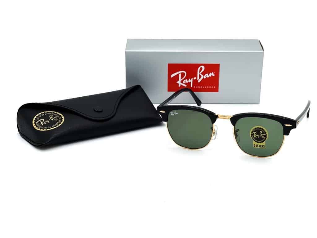 Lentes de sol RB3016 W0365 Clubmaster Negro G-15 Dorado - vista 2