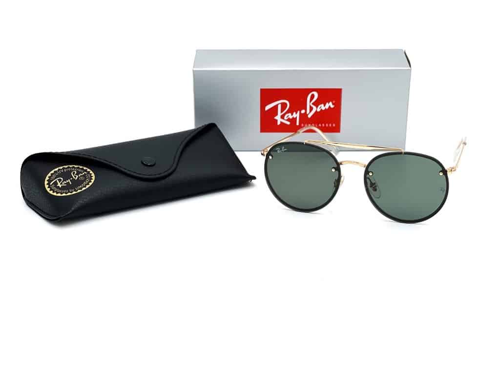 Lentes de sol RB3614N 914071 Round Double Bridge Blaze Negro G-15 - vista 2