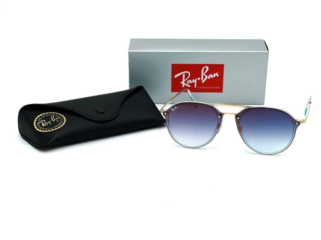 Lentes de sol RB4292N Aviator Blaze Double Bridge Dorado Azul Degradado - vista 2