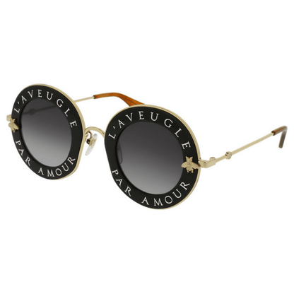 Lentes de sol GG0113S 001 Round L'aveugle Par Amour Gris Degradado
