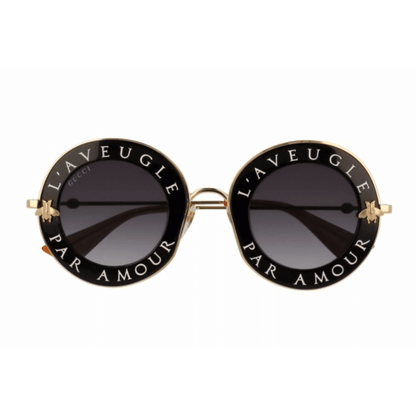 Lentes de sol GG0113S 001 Round L'aveugle Par Amour Gris Degradado