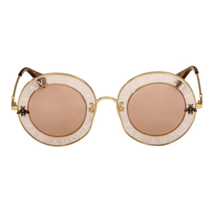Lentes de sol GG0113S 004 Round L'aveugle Par Amour Rosa Transparente