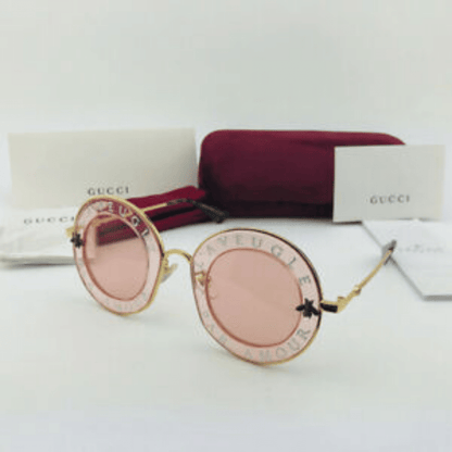 Lentes de sol GG0113S 004 Round L'aveugle Par Amour Rosa Transparente