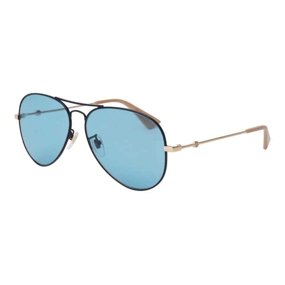 Lentes de sol GG0515S 005 Aviator Verde Transparente Negro