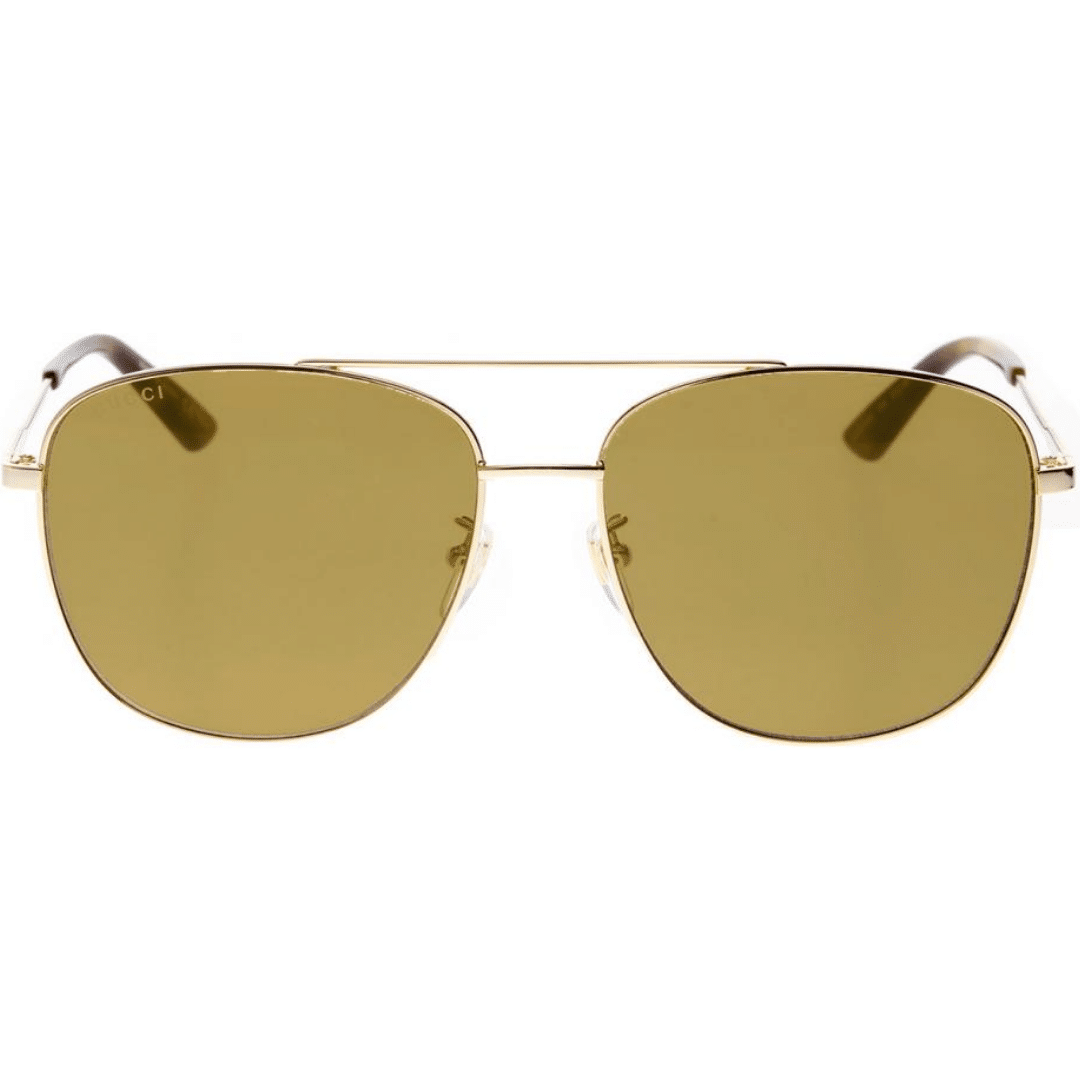 Lentes de sol GG0410SK 004 Aviator Cafe Ambar Dorado