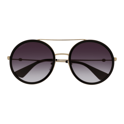 Lentes de sol GG0061S 001 Round Double Bridge Negro