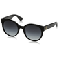 Lentes de sol GG0035S 001 Round Shape Negro Gris Degradado