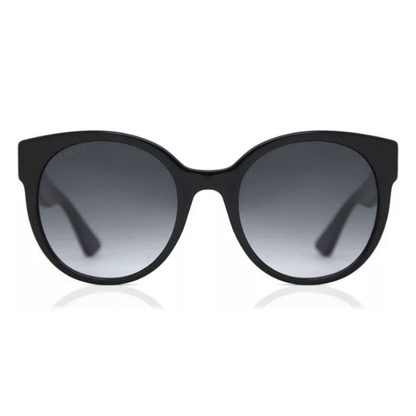 Lentes de sol GG0035S 001 Round Shape Negro Gris Degradado