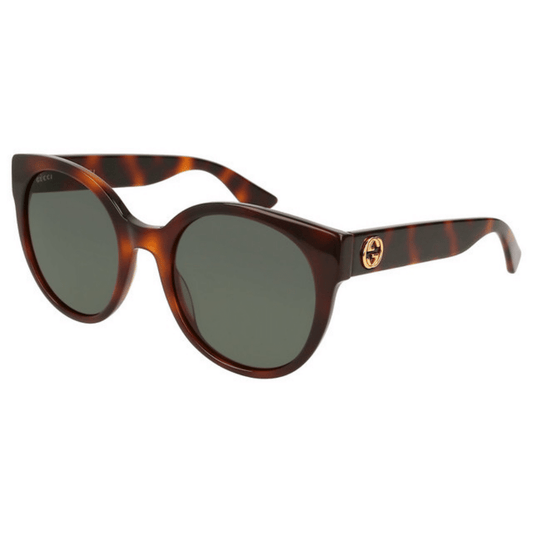 Lentes de sol GG0035S 011 Round Shape Cafe Gris Acetato