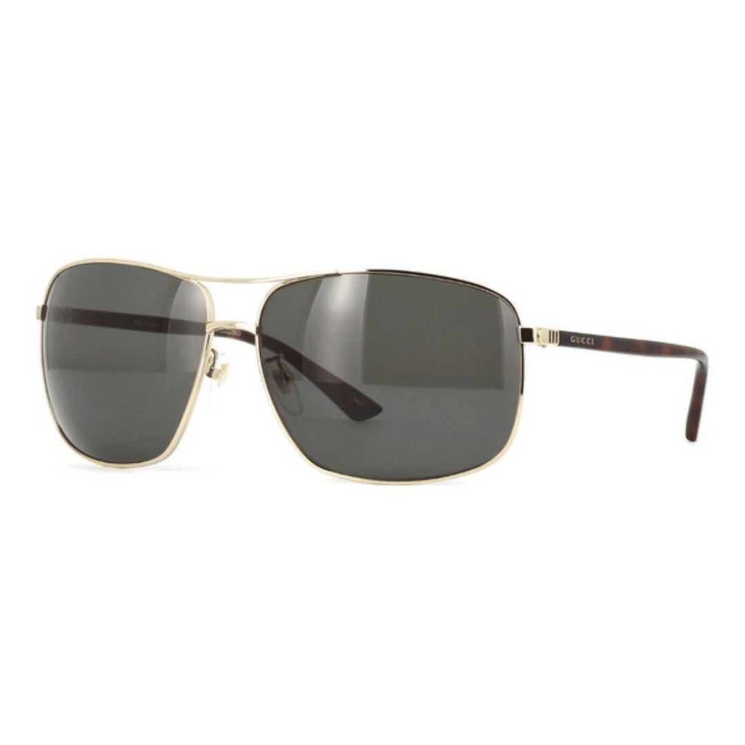Lentes de sol GG0065SK 004 Aviador Gris Dorado Clasico