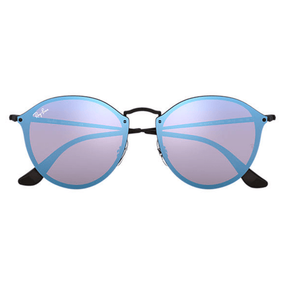 Lentes de sol RB3574N 153/7V Round Metal Blaze Azul Espejo Negro - vista 2