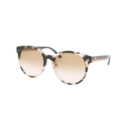 Lentes de sol GG0416SK 004 Round Acetato Carey Azul Cafe Degradado