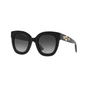 Lentes de sol GG0208S 001 Square Oversized Negro Gris Degradado