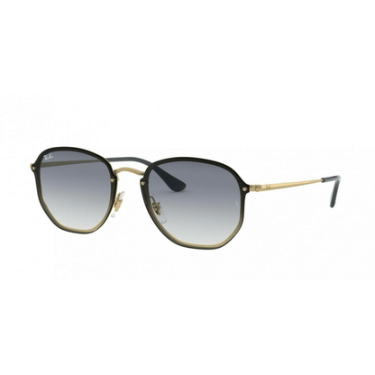 Lentes de sol RB3579N 91400S Hexagonal Blaze Dorado Azul Degradado