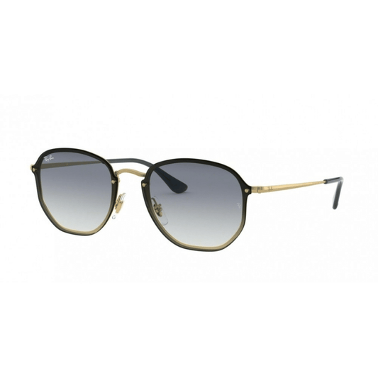 Lentes de sol RB3579N 91400S Hexagonal Blaze Dorado Azul Degradado