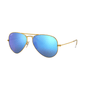 Lentes de sol RB3025 112/17 Aviator Azul Espejo Dorado