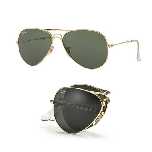 Lentes de sol RB3479 Aviador Folding Dorado Verde G15