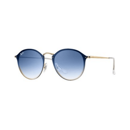 Lentes de sol RB3574N Round Metal Blaze Dorado Azul Degradado