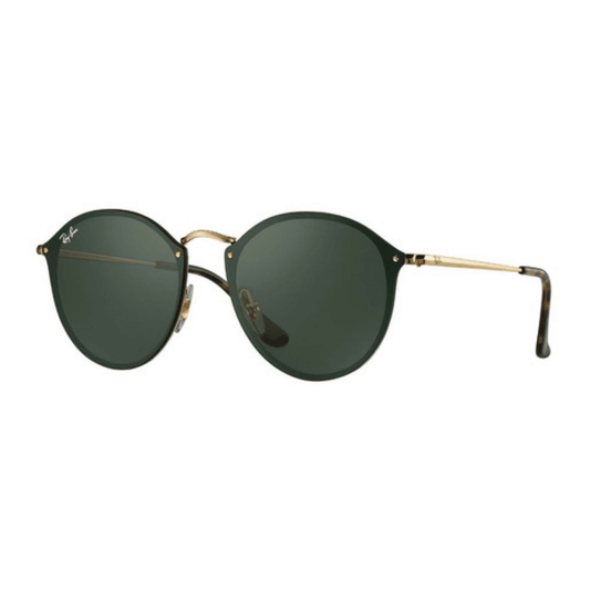Lentes de sol RB3574N 001/71 Round Metal Blaze Negro G-15 Dorado