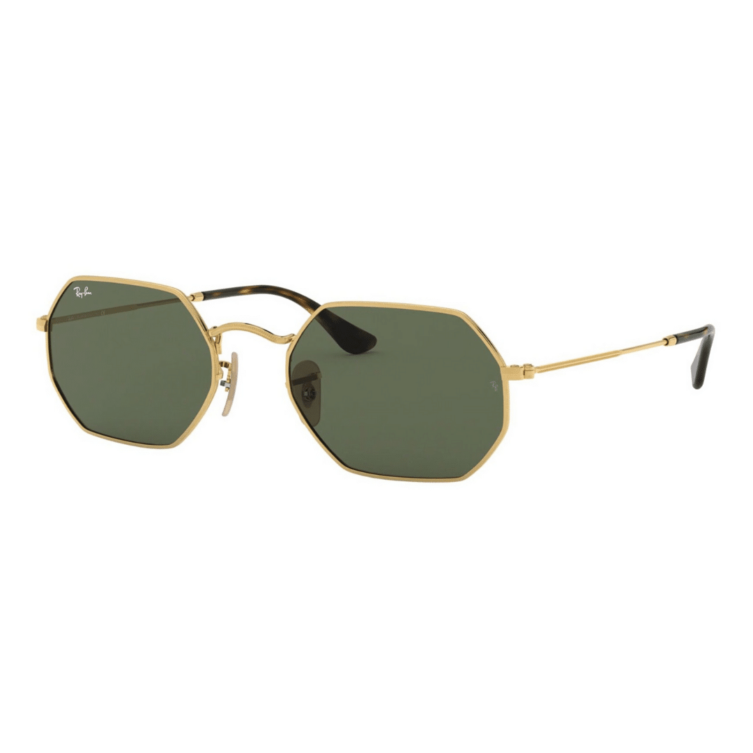 Lentes de sol RB3556N 001 Octagonal Flat G15 Dorado