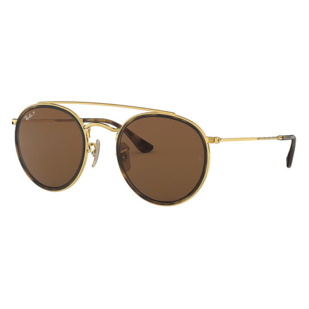 Ray-Ban RB3647N 001/57 Round Double Bridge Café Polarizado