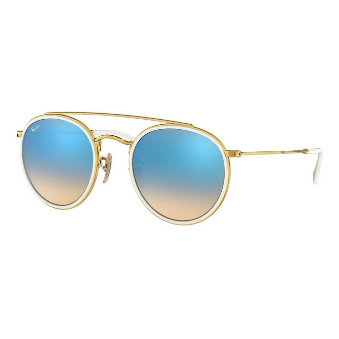 Ray-Ban RB3647N 001/4O Round Double Bridge Turquesa Dorado