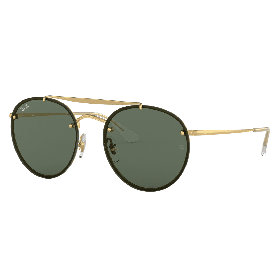 Lentes de sol RB3614N 914071 Round Double Bridge Blaze Negro G-15