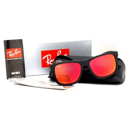 Lentes de sol Rb4165 622/6q Justin Rojo Espejo Negro - Vista 2