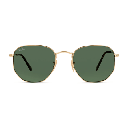 Lentes de sol Rb3548n 001 Hexagonal Flat G-15 Dorado Clásico - Vista 4