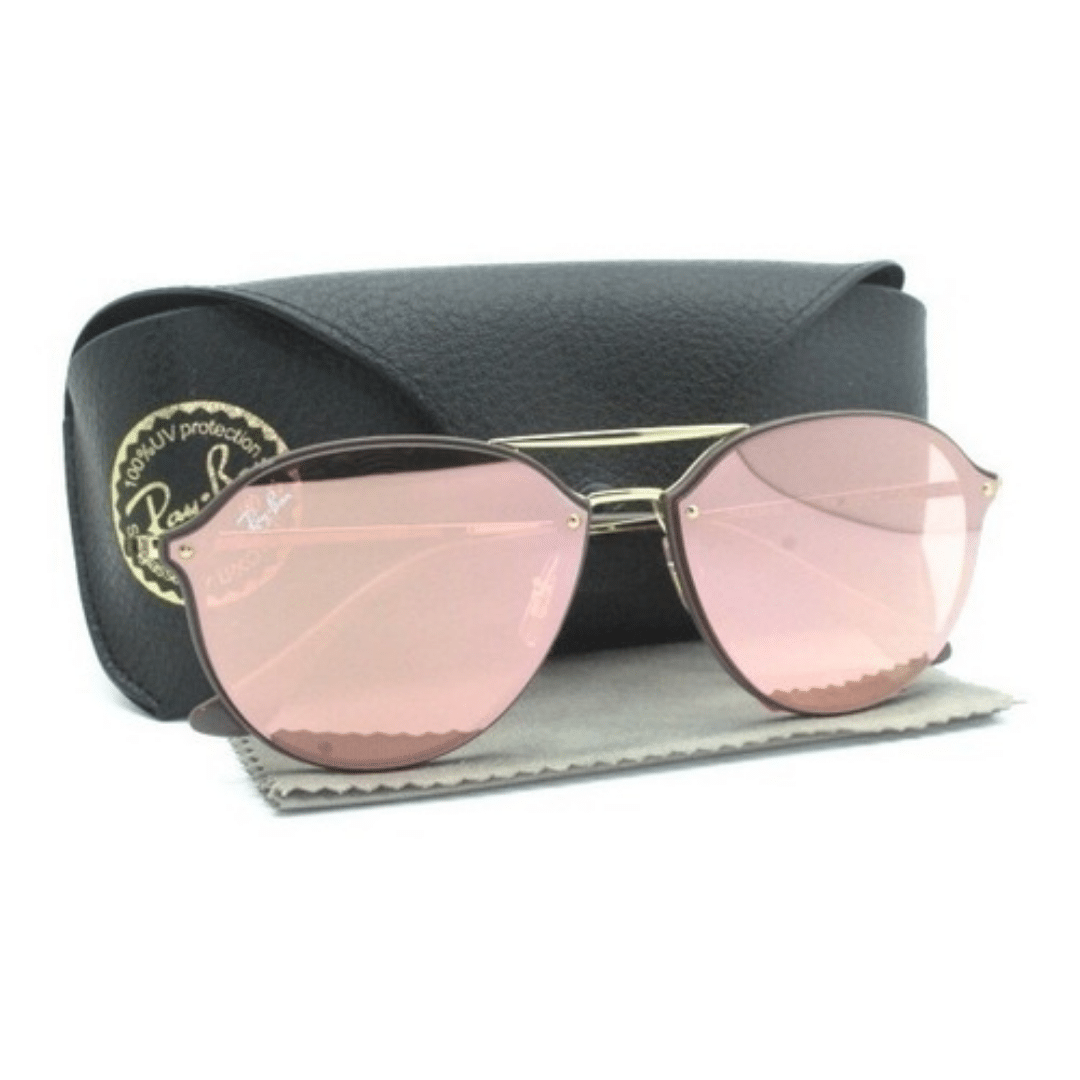 Lentes de sol Rb4292n 6327/e4 Aviator Blaze Double Bridge Rosa Espejo - Vista 2