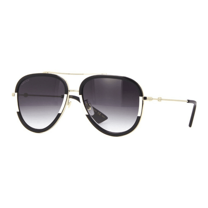 Lentes de sol GG0062S 006 Aviador Negro Degradado Blanco