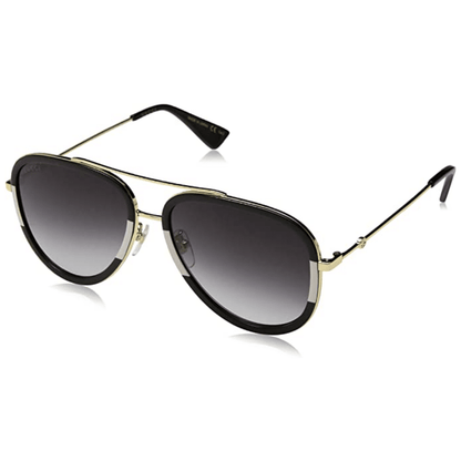 Lentes de sol GG0062S 006 Aviador Negro Degradado Blanco