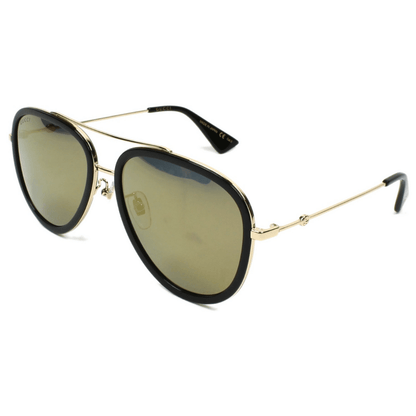 Lentes de sol GG0062S 001 Aviador Dorado Espejo Negro