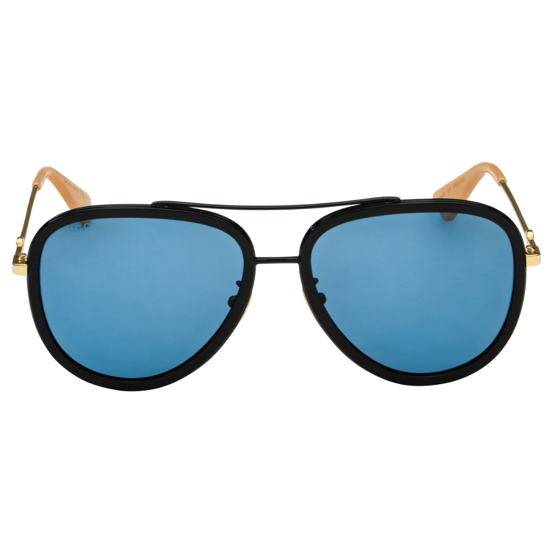 Lentes de sol GG0062S 017 Aviador Azul Transparente Negro