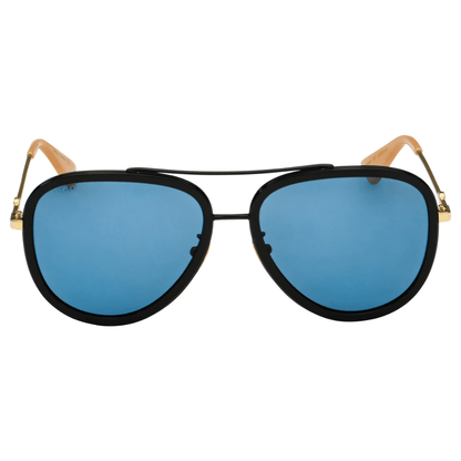 Lentes de sol GG0062S 017 Aviador Azul Transparente Negro