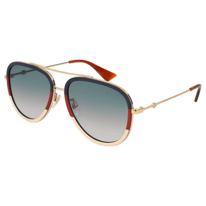Lentes de sol GG0062S 013 Aviator Azul Degradado Blanco