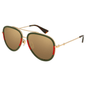 Lentes de sol GG0062S 010 Aviador Amarillo Espejo Verde Rojo