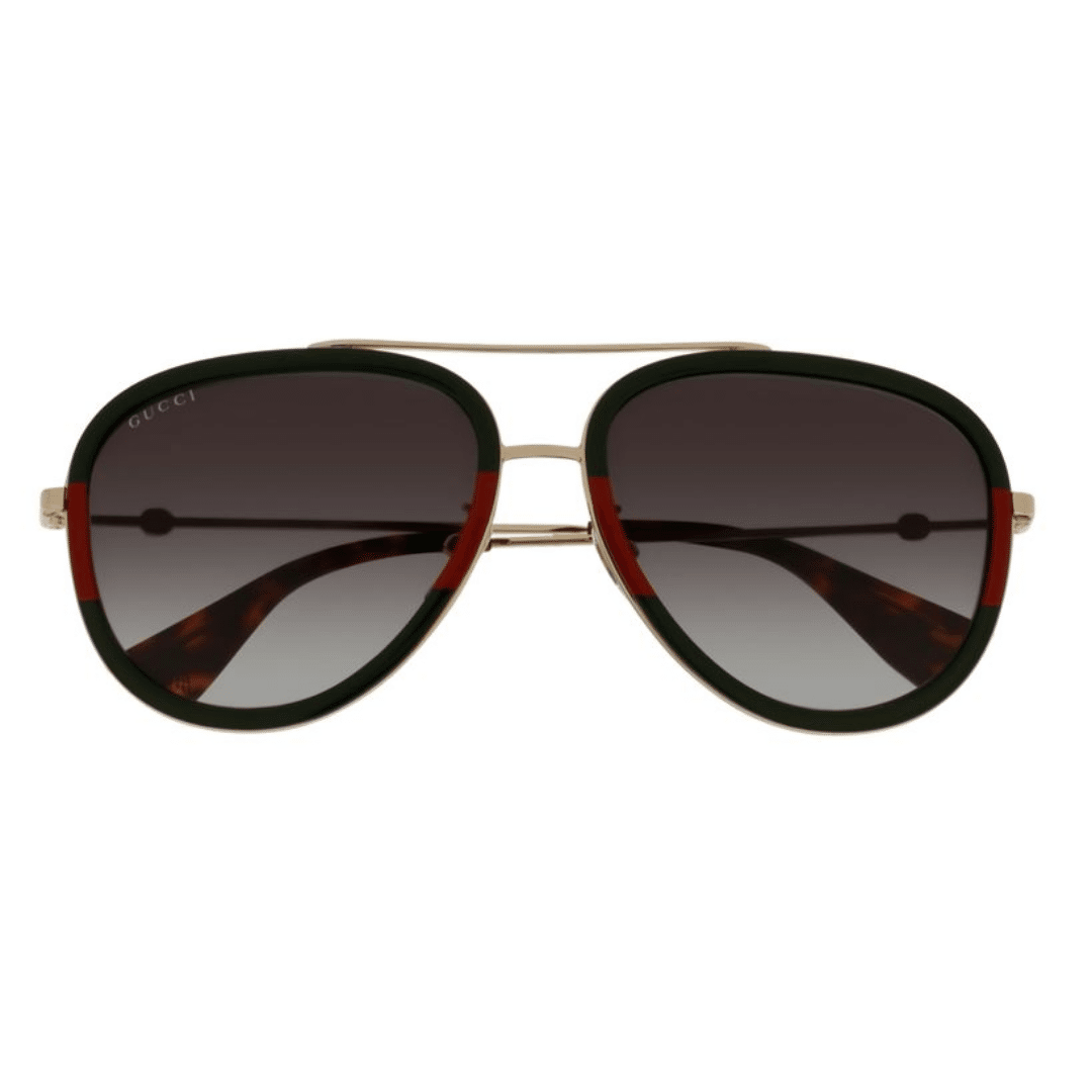 Lentes de sol GG0062S 010 Aviador Amarillo Espejo Verde Rojo