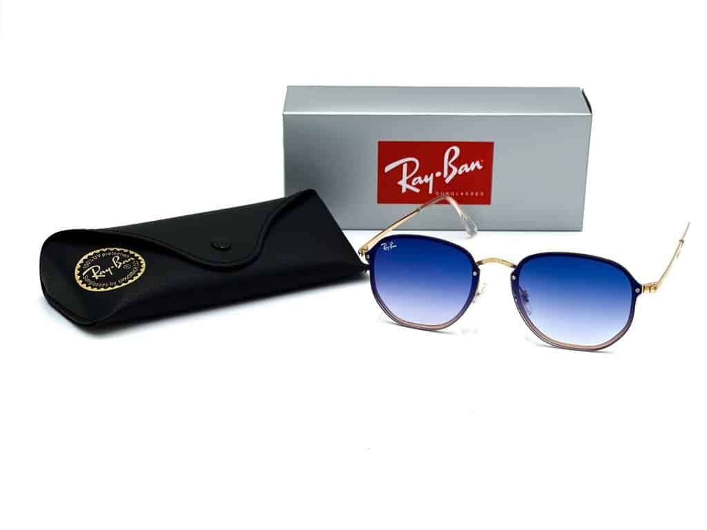 Lentes de sol RB3579N 91400S Hexagonal Blaze Dorado Azul Degradado - vista 2