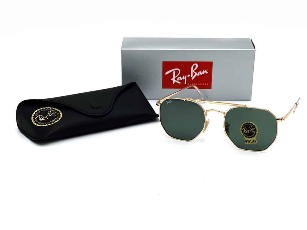 Lentes de sol Rb3648 001 The Marshall Negro G-15 Dorado - Vista 2